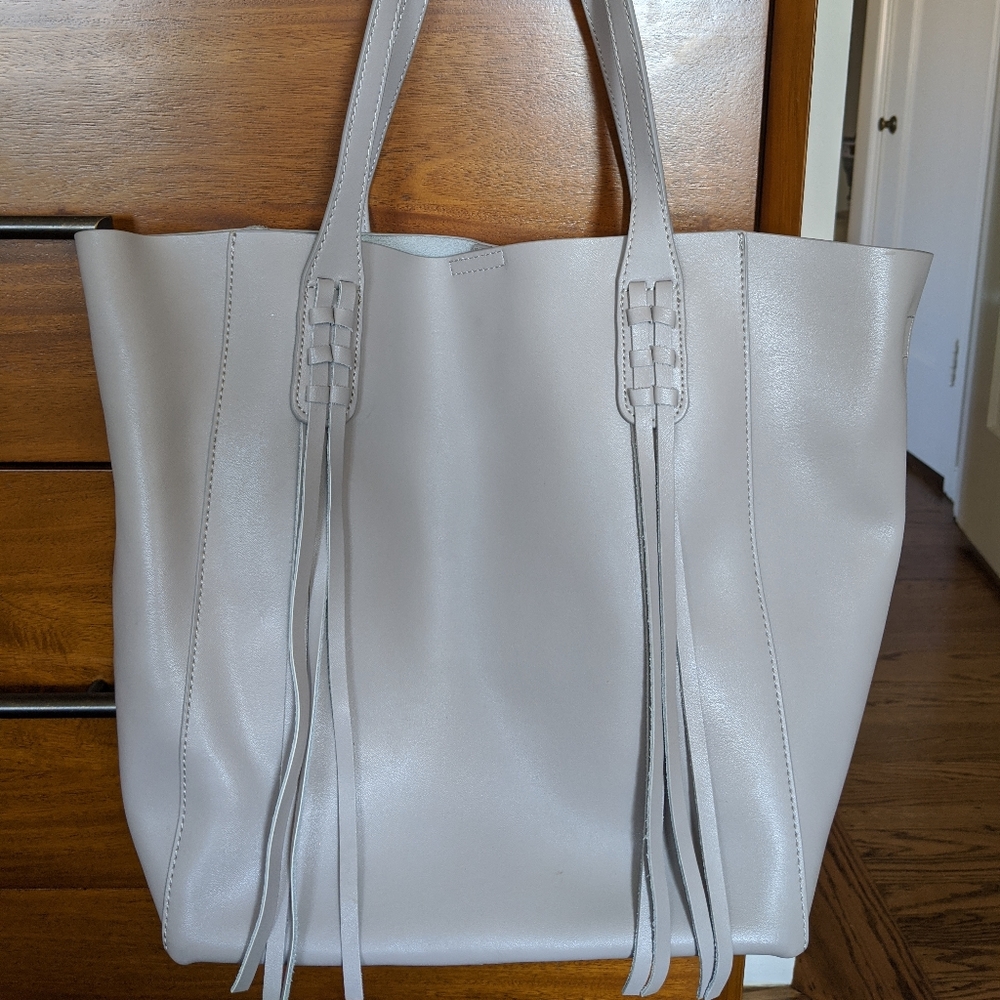 KC Jagger Fringe Leather Tote w/ Matching Pouch